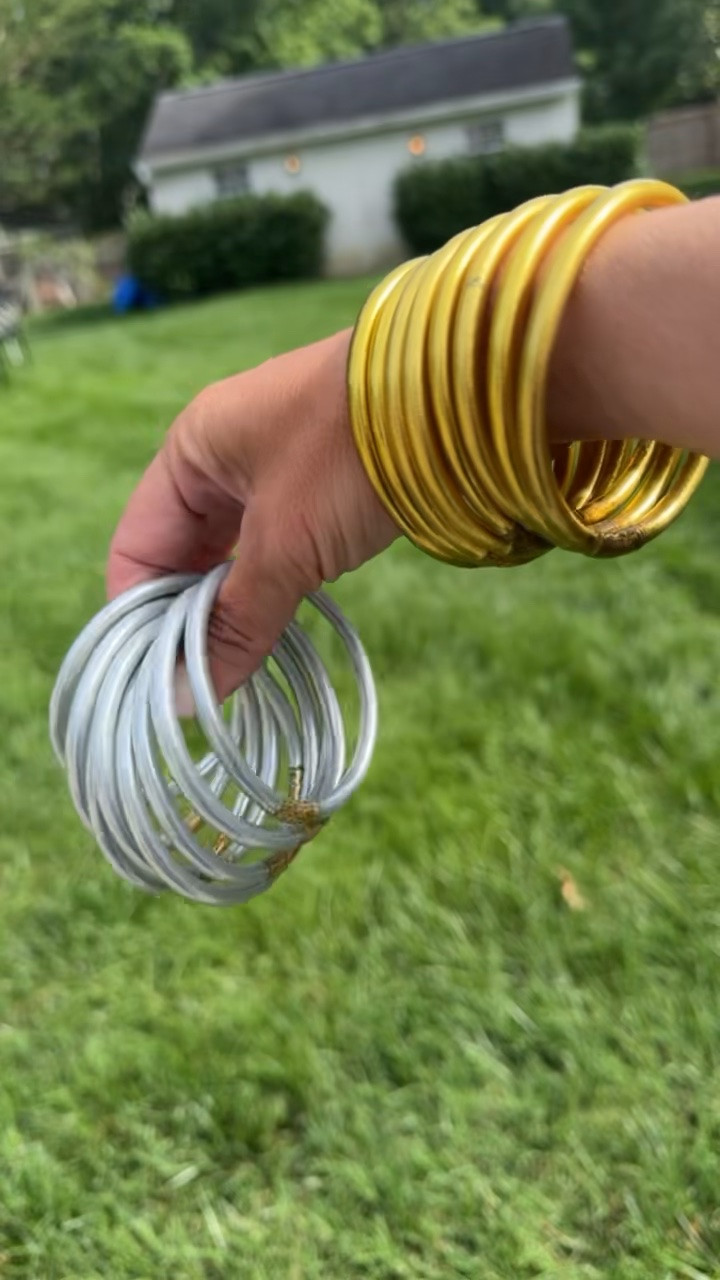 I’ve had these bangles since Kaiser was a baby…they are waterproof, soundless & weightless. I love to mix and match them with other bracelets. 
*use code mixandmatch for 15% off at Sunshine Tienda￼

#LTKdayinmylife #LTKmomlife #LTKOver40