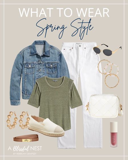 Spring outfit look! Simple staple pieces to mix and match into your wardrobe. 
Old navy
Target
Coastal style
Mom style
Fashion over 40
Preppy style 


#LTKfindsunder50 #LTKstyletip #LTKover40