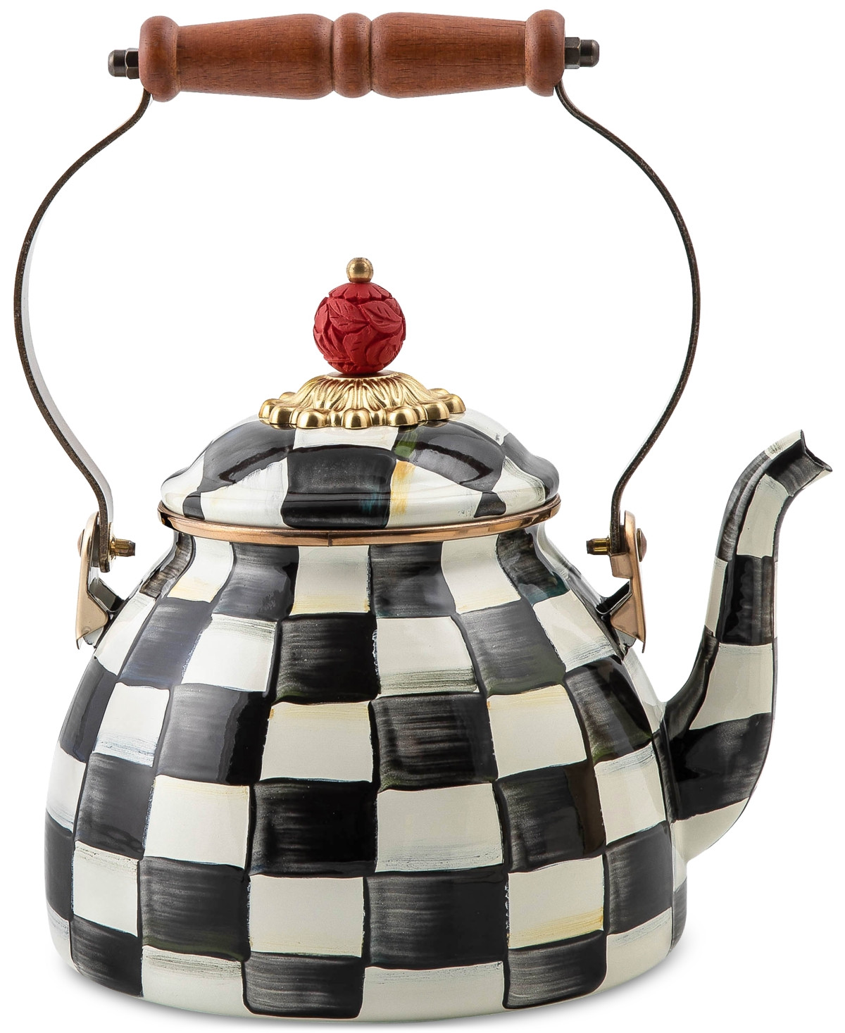 Mackenzie-Childs Courtly Check 2-Qt. Tea Kettle | Macy's