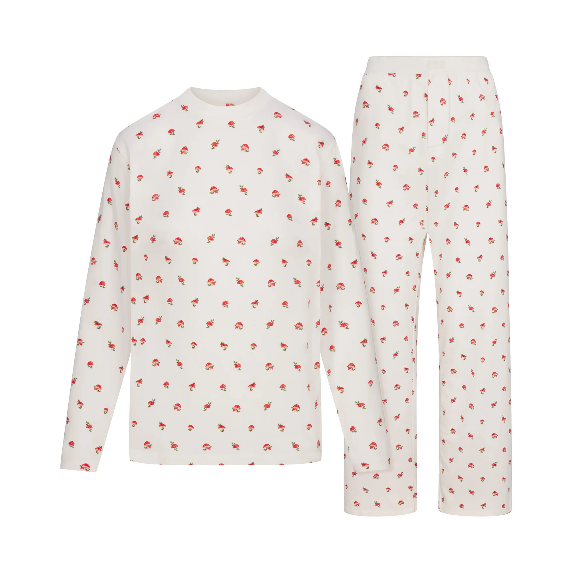 LONG SLEEVE T-SHIRT AND LOOSE PANT SET | SKIMS (US)