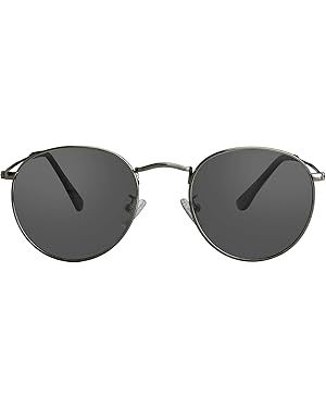 Kursan Small Round Metal Polarized Sunglasses for Men Women Mirrored Lens Classic Circle Sun Glas... | Amazon (US)