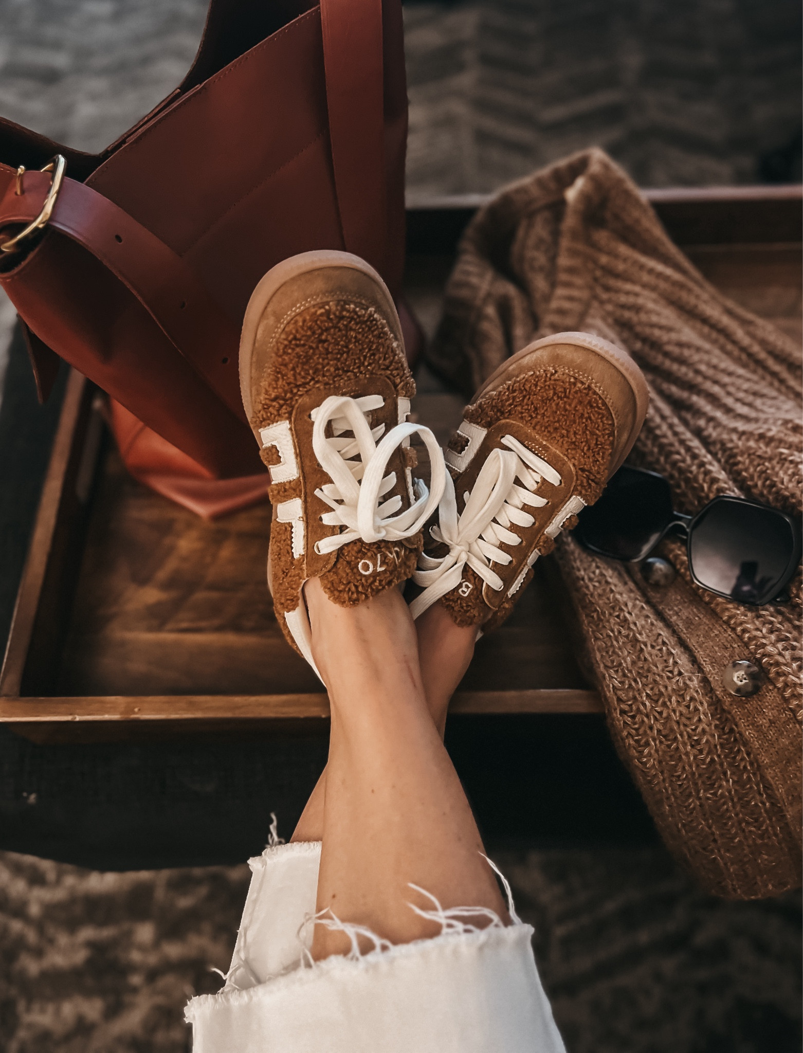 Favorite chocolate brown accessories for fall, including the cutest teddy sneakers and the best priced leather bucket bag 

#LTKSeasonal #LTKShoeCrush #LTKItBag