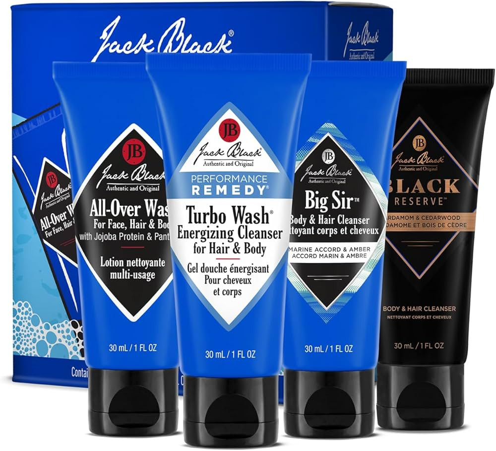 Jack Black Body & Hair Cleanser Collection Set for Men - Mens Body Wash Travel Size | Amazon (US)