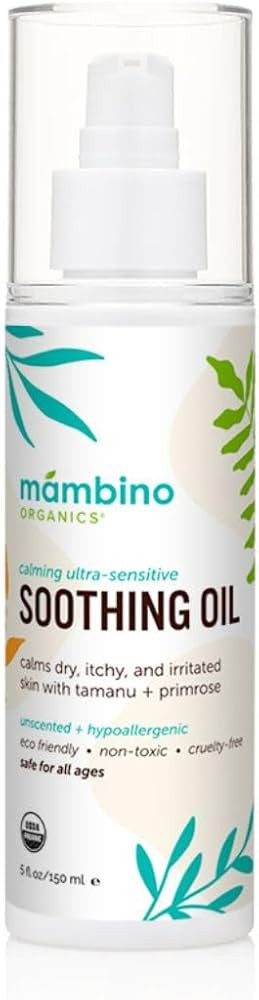 Mambino Organics Soothing Baby Oil – Organic, Unscented Oil with Jojoba & Evening Primrose – ... | Amazon (US)