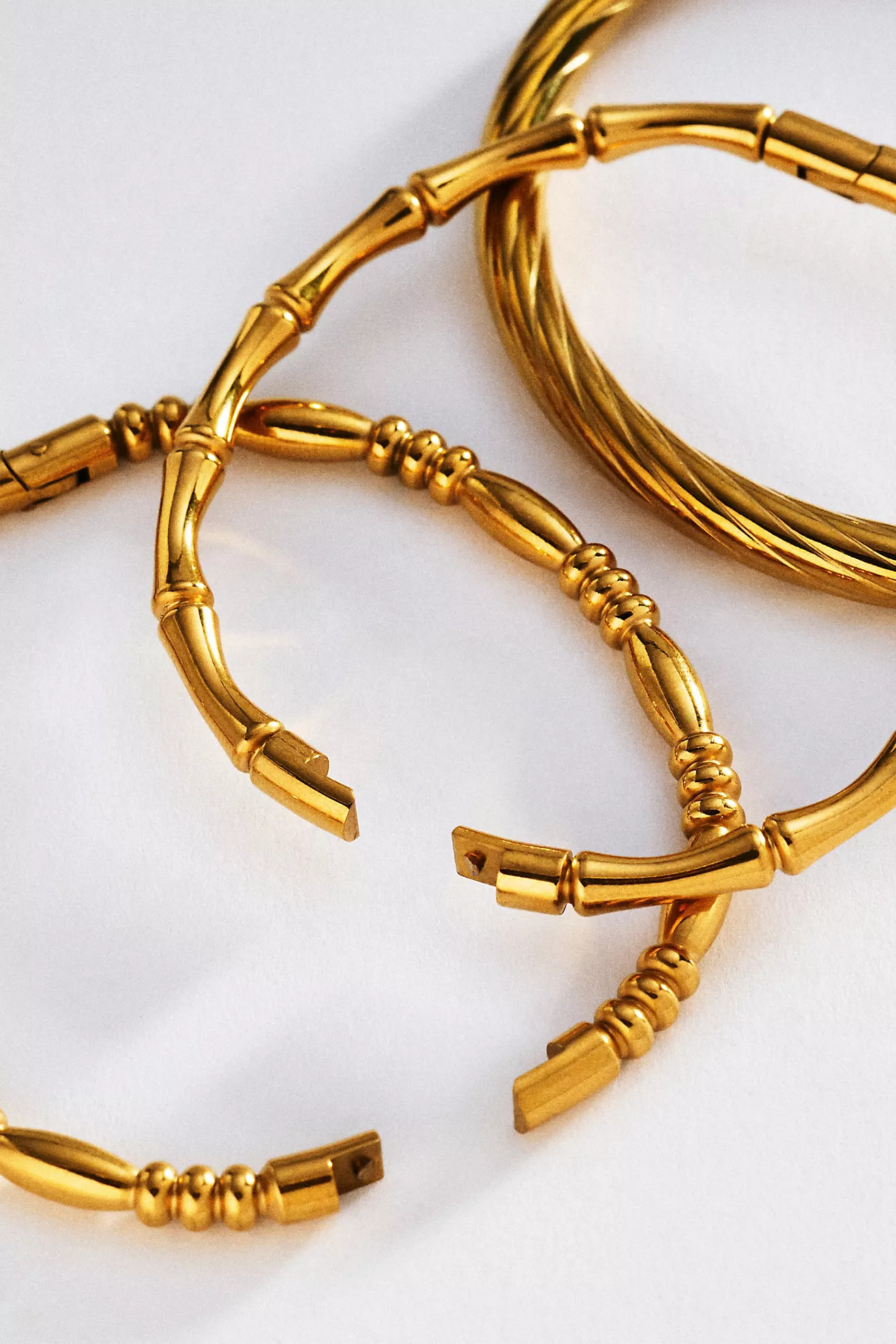 Textured Metal Bracelets, Set of 3 | Anthropologie (US)