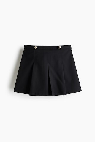 H & M - Pleated skort - Black | H&M (UK, MY, IN, SG, PH, TW, HK)