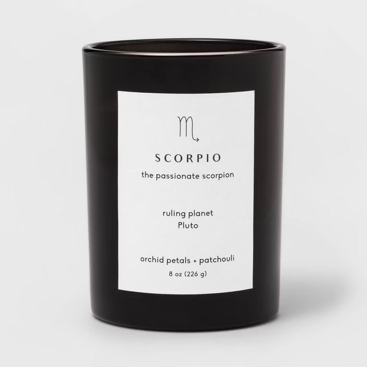 8oz Glass Jar Zodiac Candles Black - Threshold™ | Target