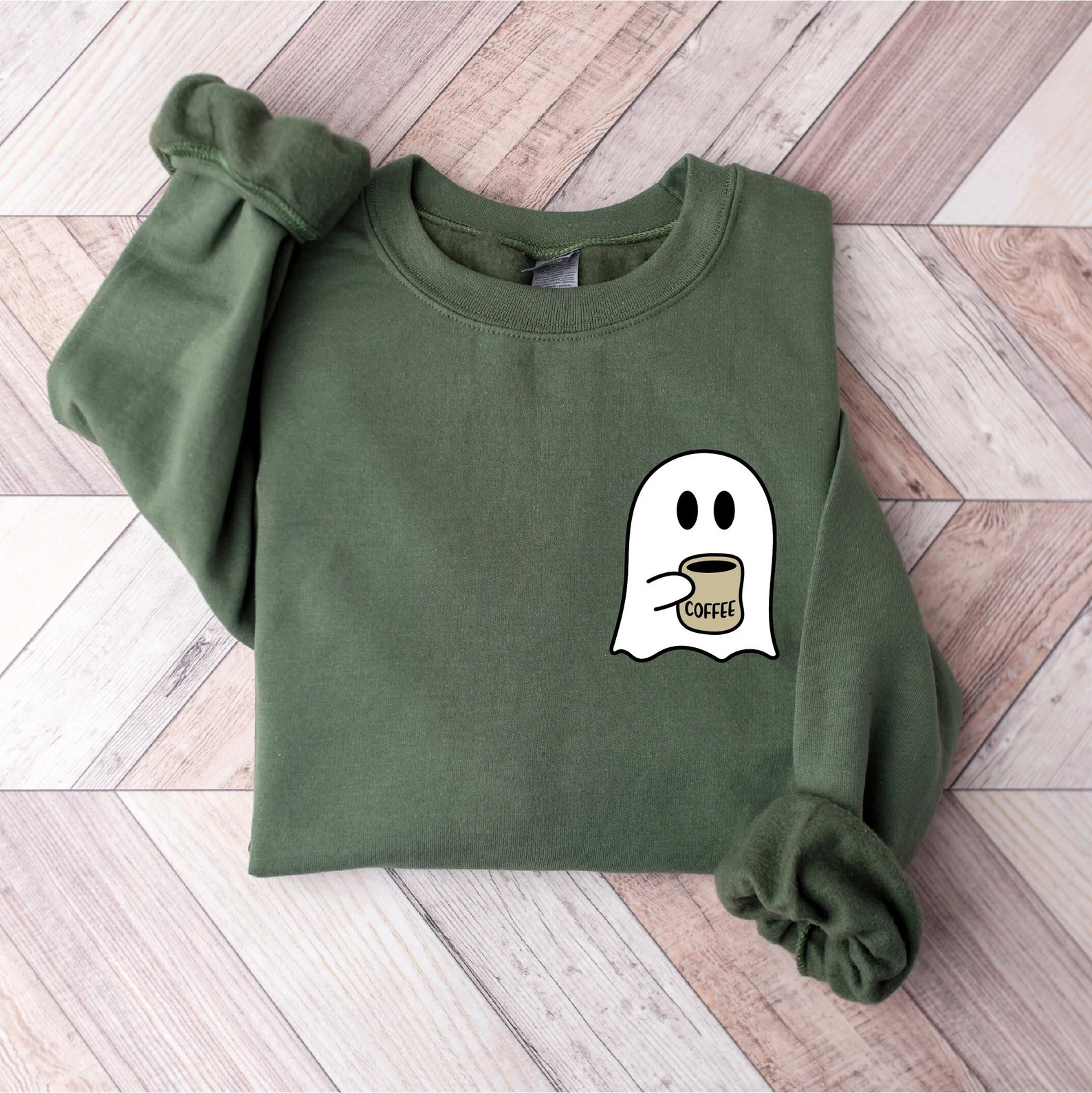 Cute Spooky Coffee Sweatshirt, Womens Ghost Sweatshirt, Spooky Season, Fall Coffee Lover Shirt, H... | Etsy (US)