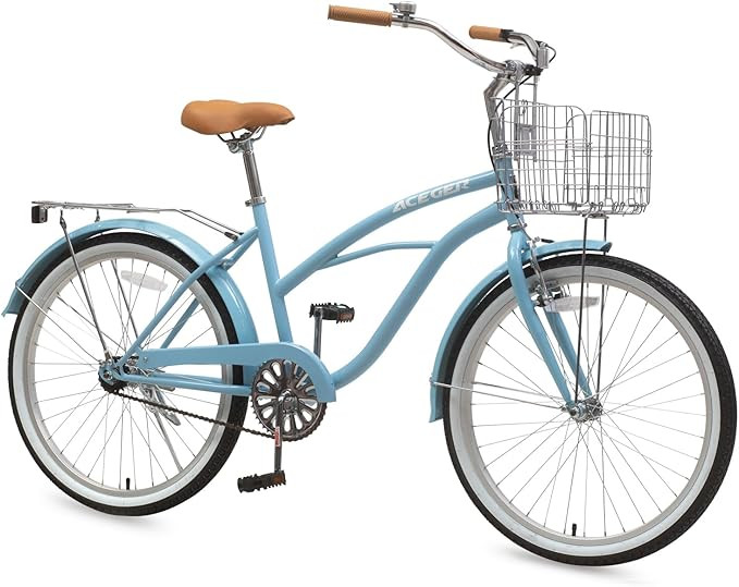 ACEGER 24 26 Inch Women Beach Cruiser Bike, Single Speed and 7 Speed, Adult Hybrid Bike Commuter ... | Amazon (US)