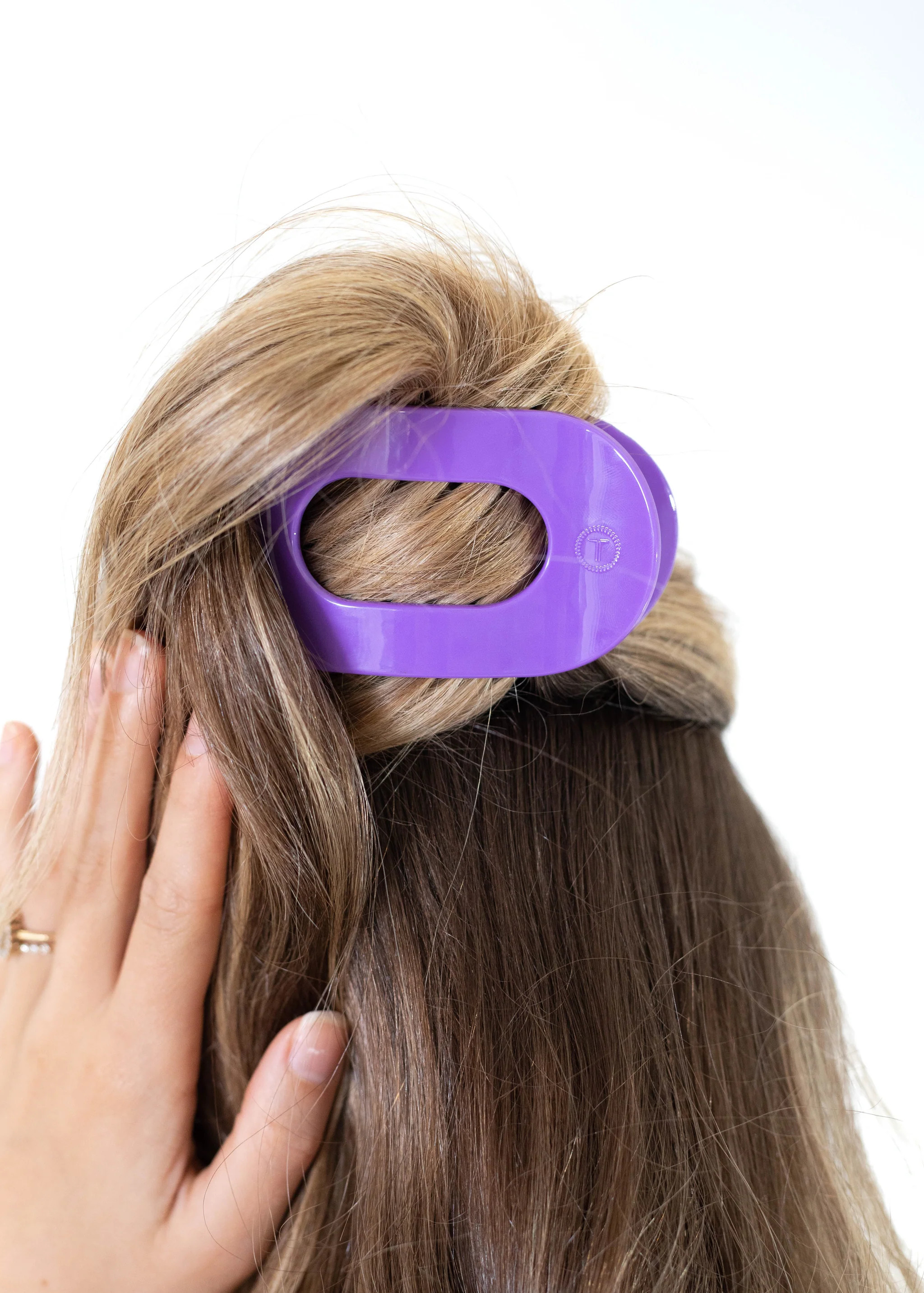 Teleties Flat Round Hair Clip- Medium | Aqua B Boutique