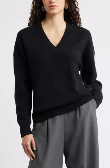 V-Neck Wool & Cashmere Sweater | Nordstrom