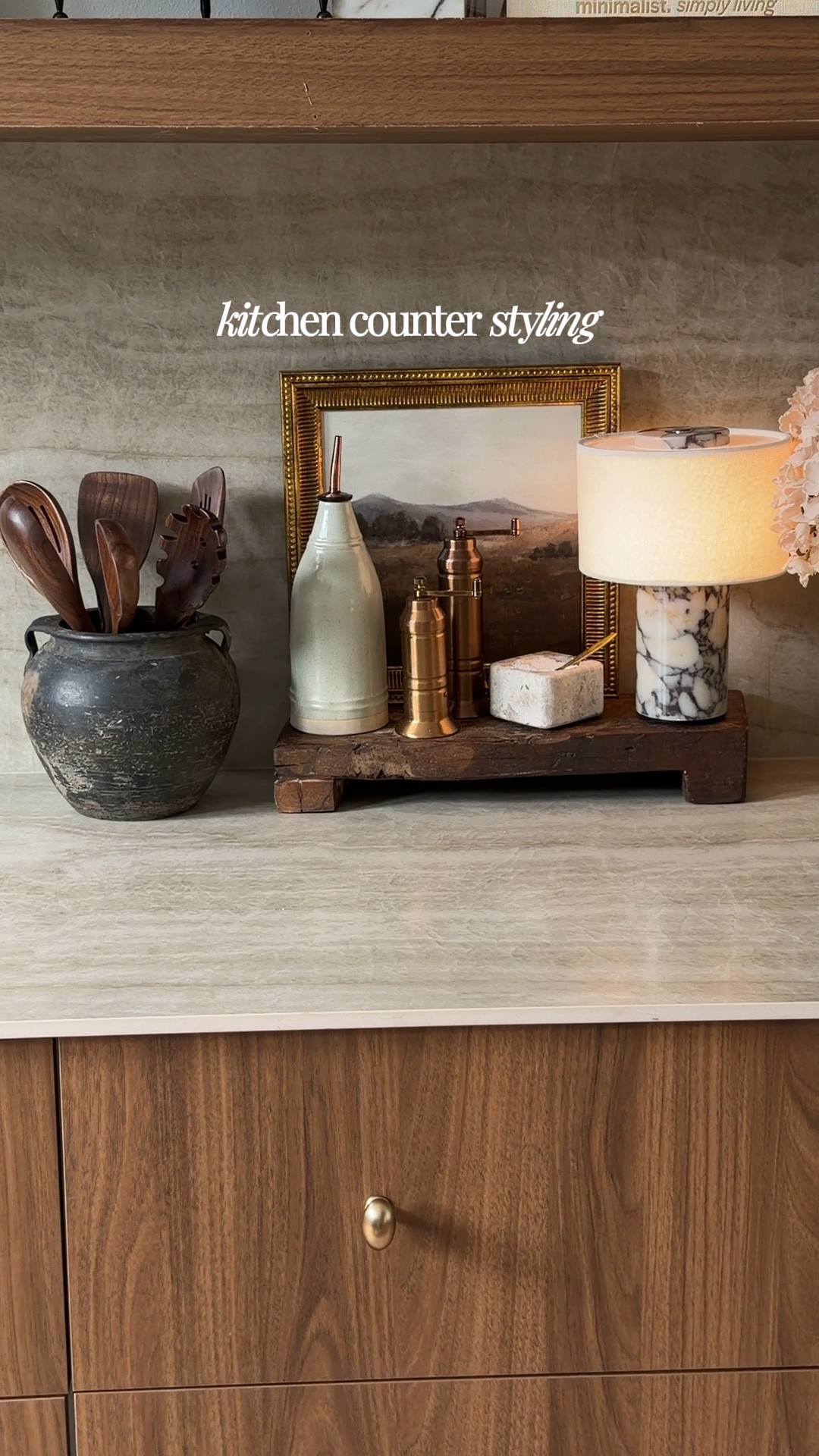 Kitchen counter styling
Walnut wooden utensils cooking set sold out so fast - but back in stock so hurry!!