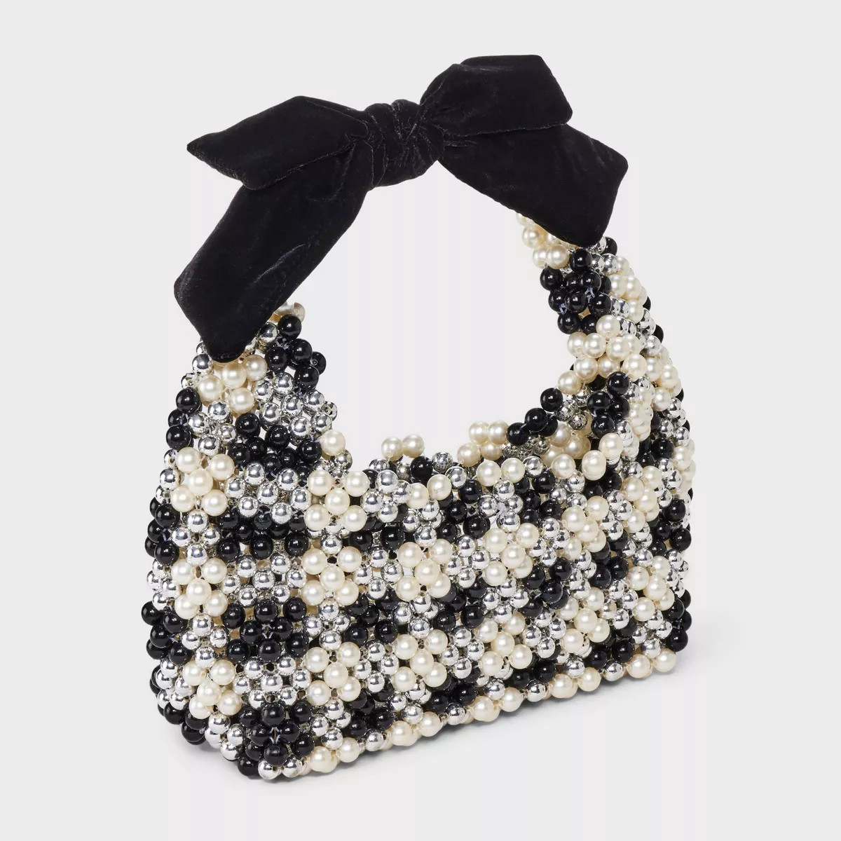 Beaded Checkered Bow Shoulder Bag - A New Day™ | Target