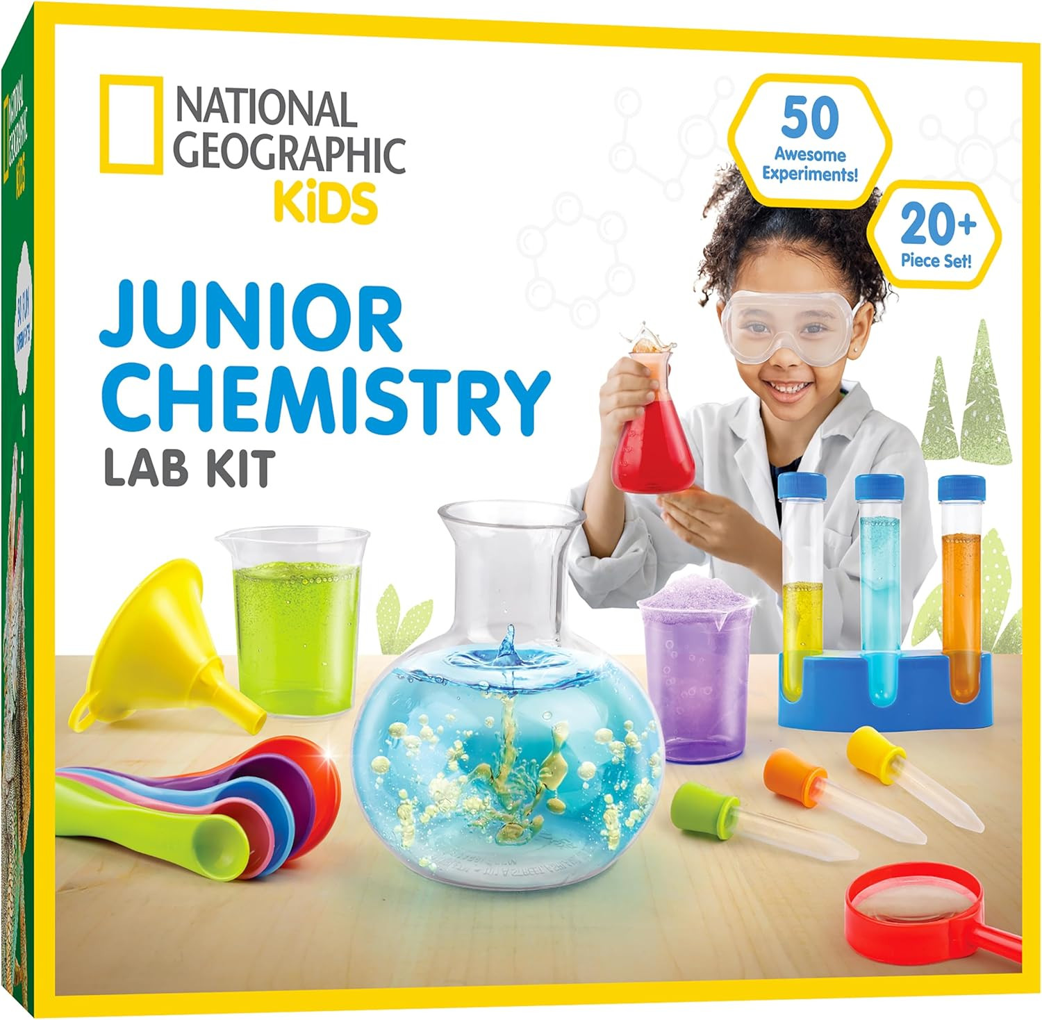 National Geographic Kids Junior Chemistry Set - Complete Early Learning Lab Kit with 50 Science Experiments for Kids and 20+ Lab Tools, Kids Chemistry Set, Science Experiments for Kids 4-6 | Amazon (US)