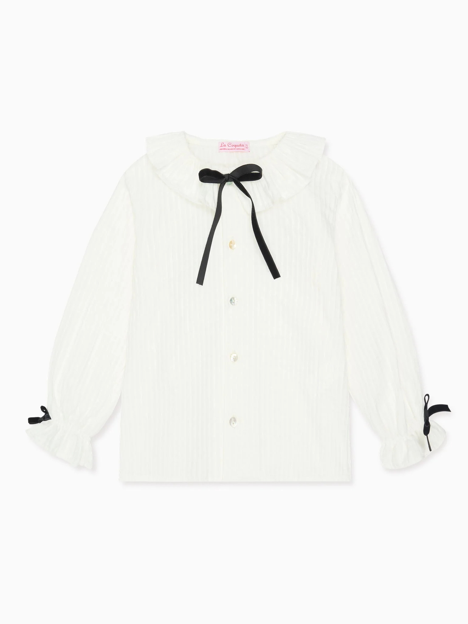 White Betty Girl Long Sleeve Shirt | La Coqueta (US)