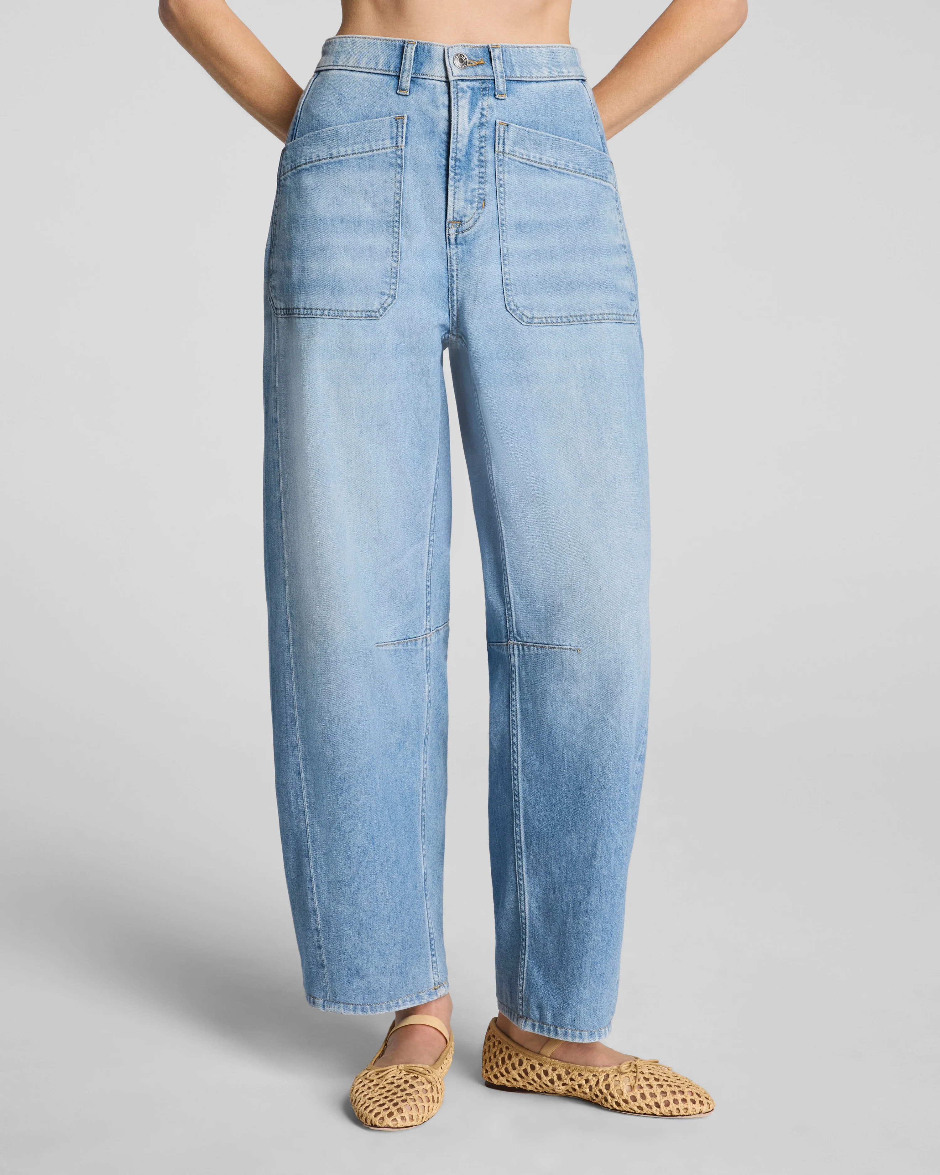 SPANXsupersmooth™ Authentic 360 LightweightUtility Barrel Leg Jeans | Spanx