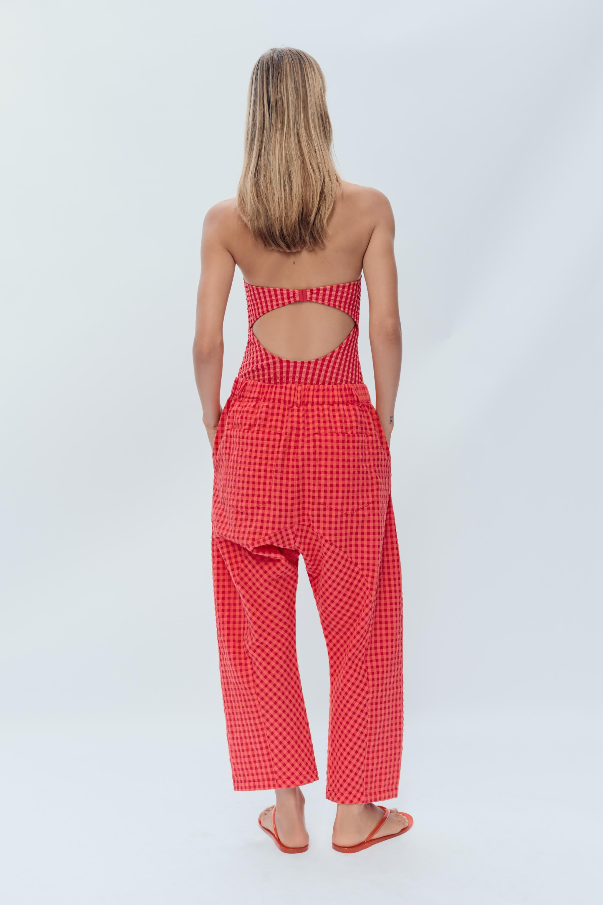 LIMITED EDITION GINGHAM CARROT FIT PANTS | Zara US