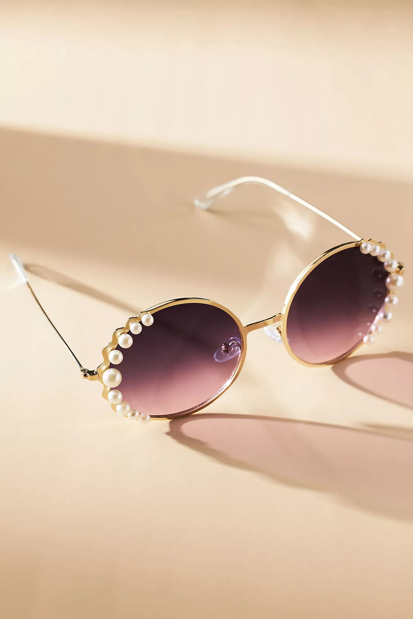 Eyeking Pearl Embellished Round Sunglasses | Anthropologie (US)