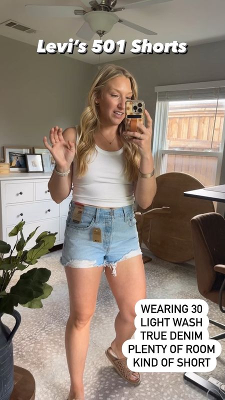 My favorite denim shorts!

Jean Shorts - wearing size 30 (two sizes up from my normal size) these are true denim and are so flattering! They are on the shorter size if you like more length to your shorts! 👖

The most classic summer look there ever was! ☀️

I love this crop tank! I grabbed mine in a size M and is super soft! The scoop neckline is very flatter and the material is RIBBED! ✨

#LTKSeasonal #LTKTravel #LTKFindsUnder50