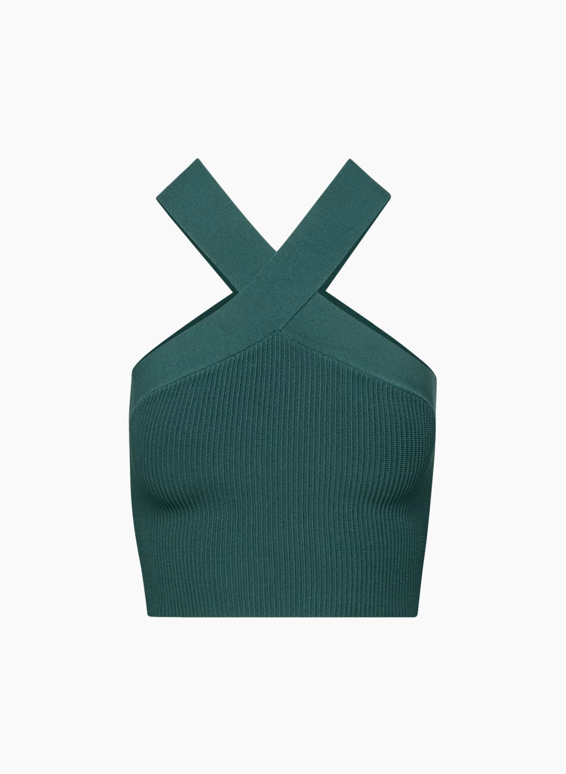 SCULPT KNIT CRISS CROSS CROPPED TANK | Aritzia