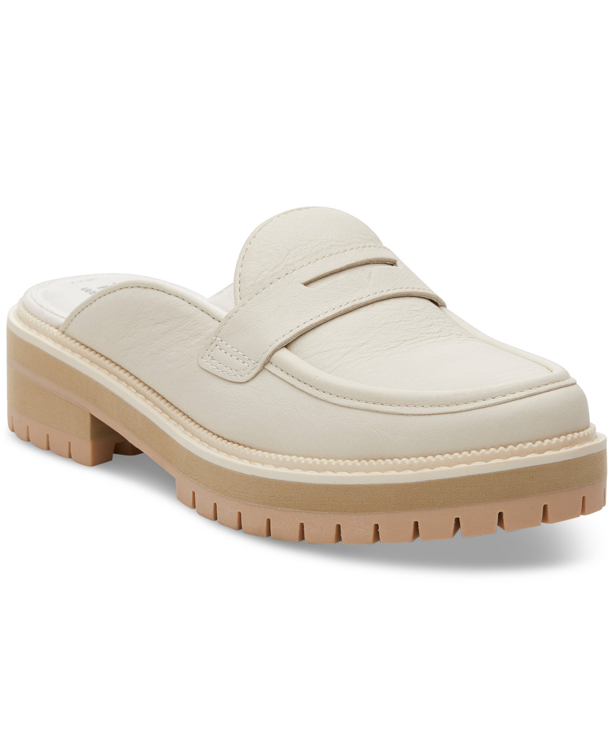 Toms Women's Cara Lug Sole Loafer Mules - Light Sand Leather | Macy's