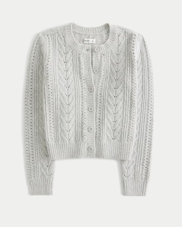 Women's Hollister Comfy Cloud Cable-Knit Cardigan | Women's Tops | HollisterCo.com | Hollister (US)