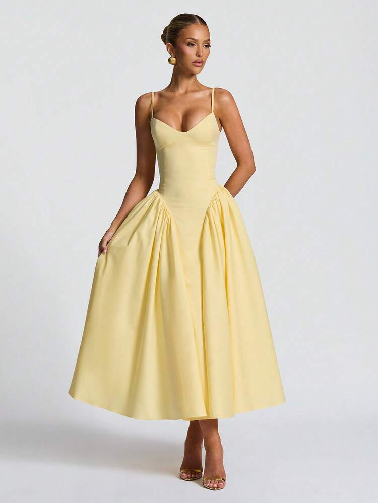 \u00a324.49

-16%\u00a329.49

Elegant Retro Tie-Up Party Dress, Spaghetti Strap Cocktail Dress, P... | SHEIN