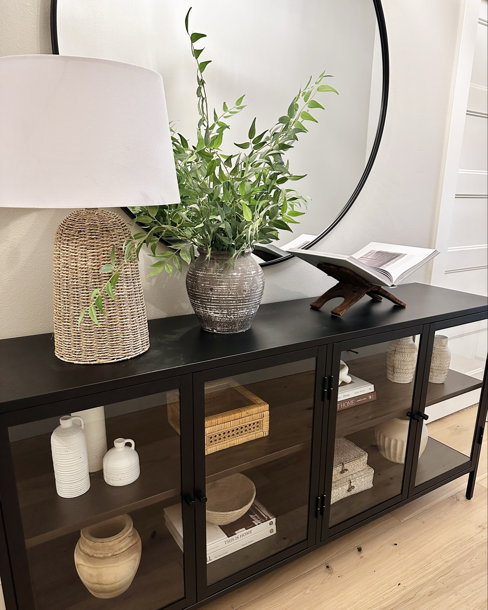 Sharing our entryway and all my favorite shelf styling decor!

Vases, stems, boxes, baskets, home decor, books, entryway table, glass cabinet, entryway console table, lamps

#LTKSaleAlert #LTKFindsUnder50 #LTKHome
