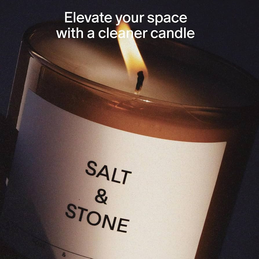 Salt & Stone Scented Candle for Women & Men | Coconut & Soy Blend Wax | Hand-Poured, Aromatic & F... | Amazon (US)