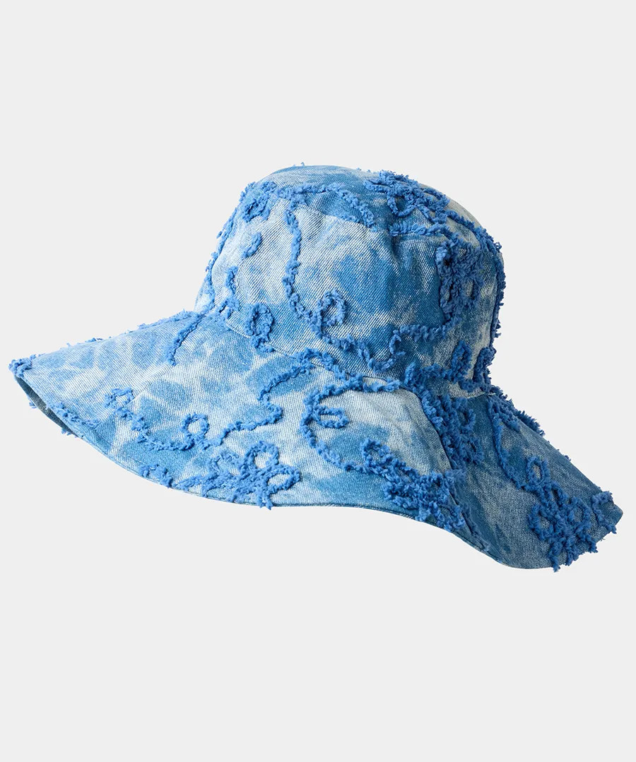 Indigo Stitch Floppy Hat | Joe Browns