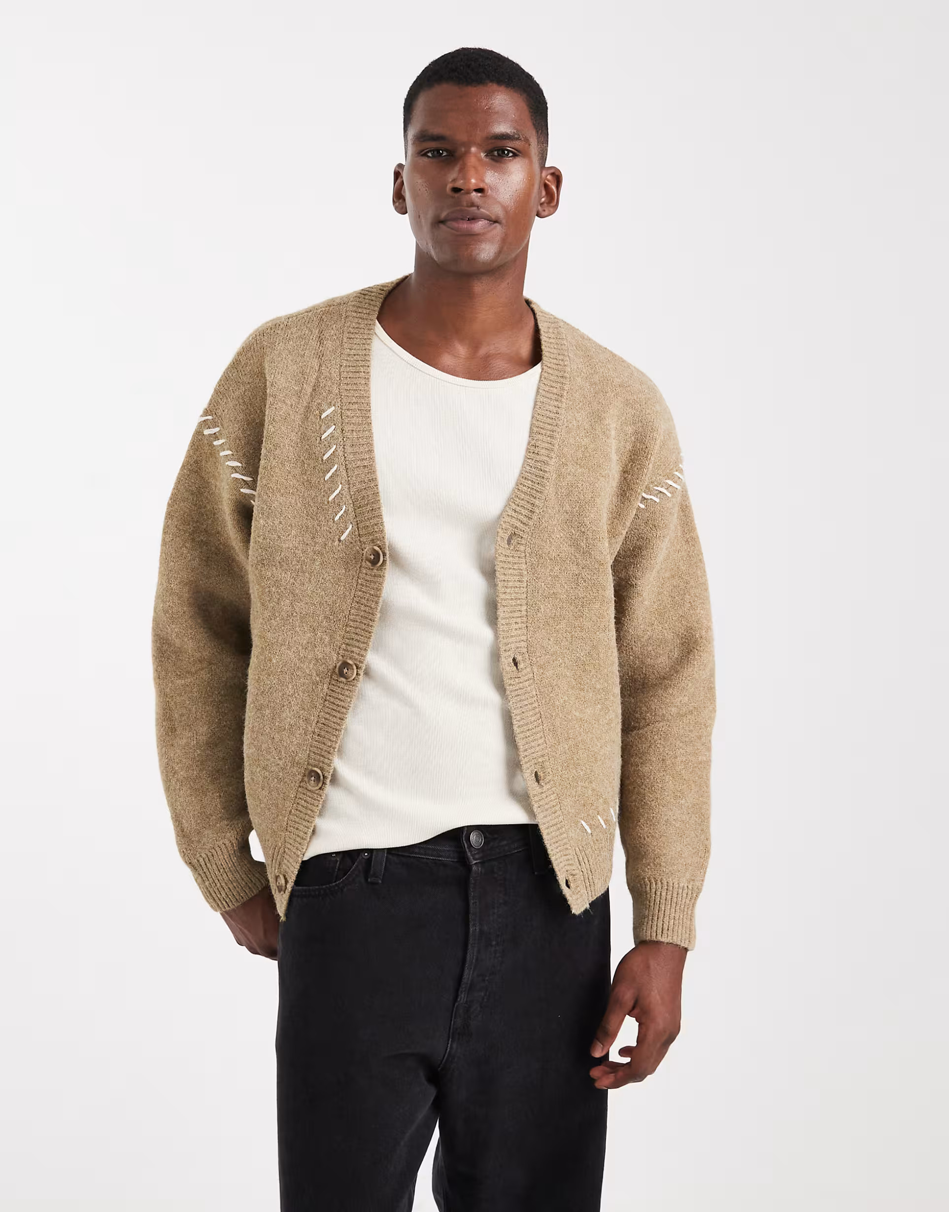Cotton On boxy fit knitted cardigan in wheat | ASOS | ASOS (Global)