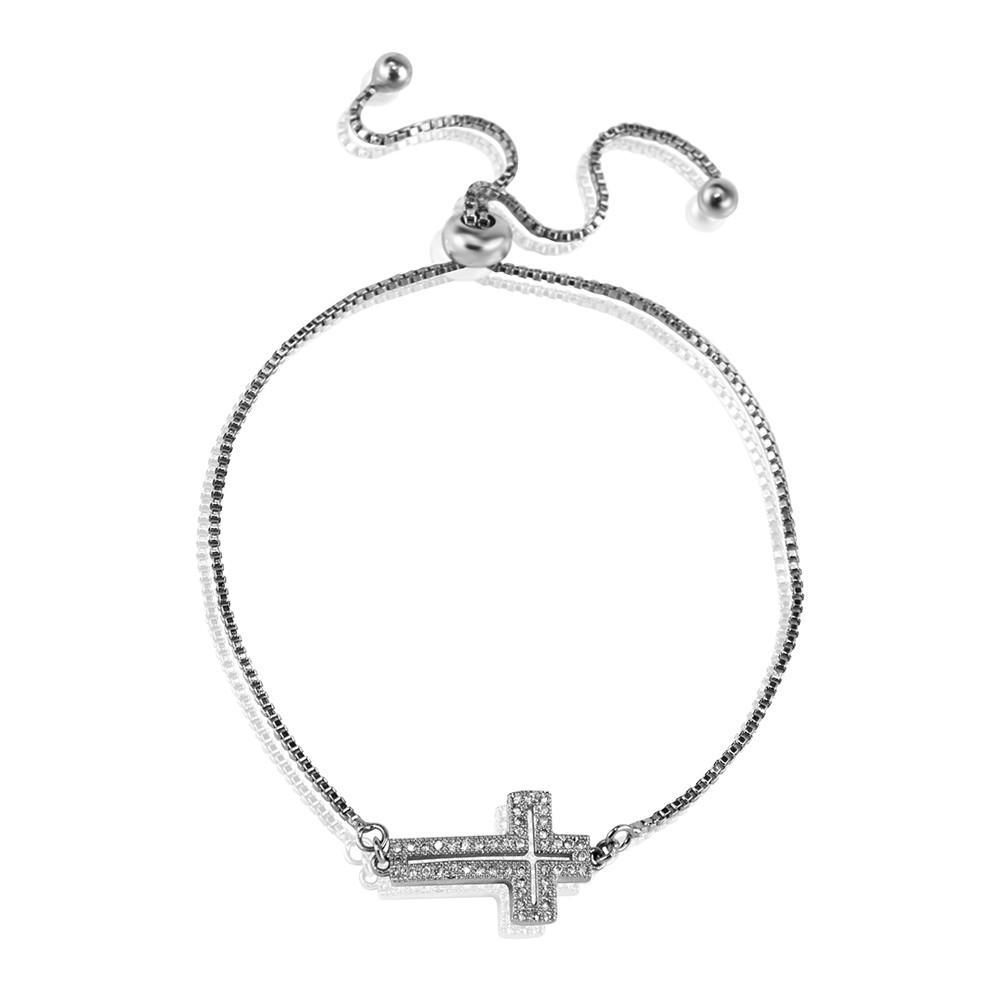 Cross Bracelet -Silver | Casual Chic Boutique