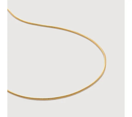Round Thin Snake Chain Necklace | Monica Vinader (US)