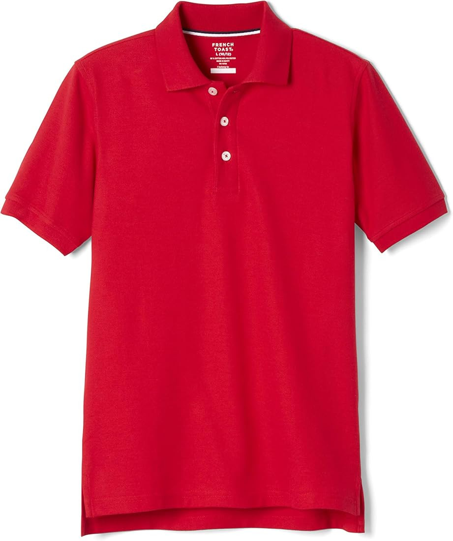 French Toast Boys' Short Sleeve Pique Polo Uniform Shirt (Standard & Husky) | Amazon (US)