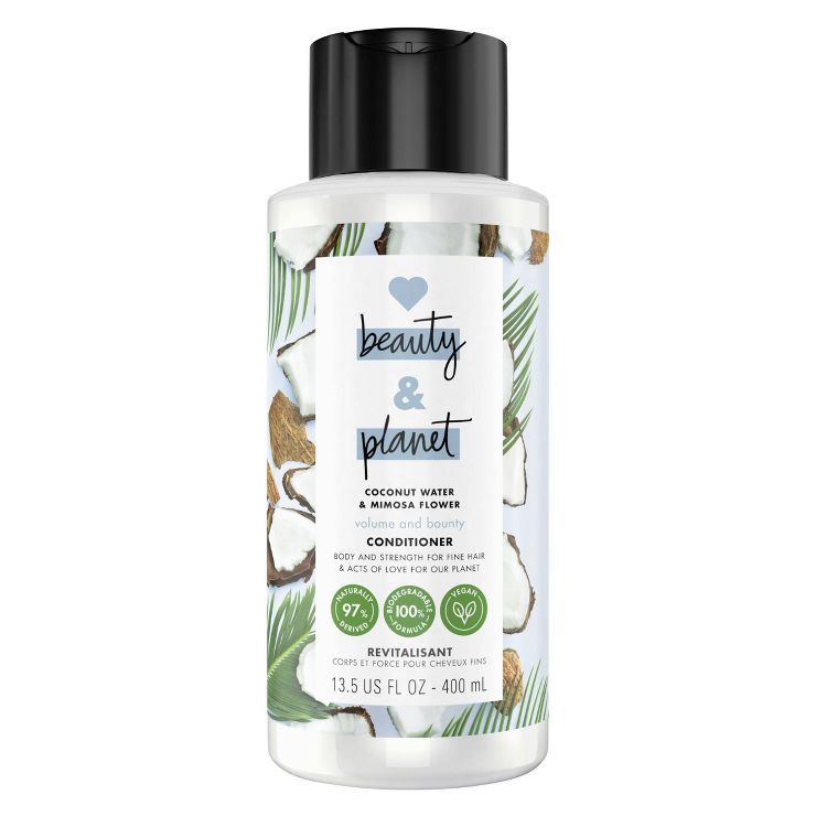 Love Beauty and Planet Coconut Water & Mimosa Flower Volume & Bounty Conditioner - 13.5 fl oz | Target