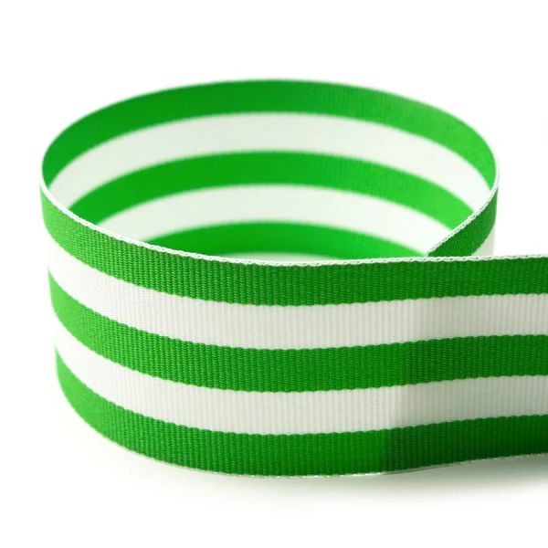 Preppy Striped Grosgrain Ribbon | Green | WH Hostess Social Stationery