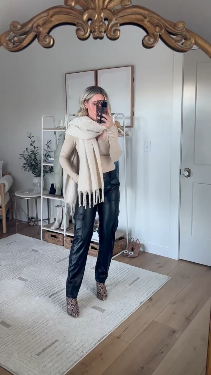 A STATEMENT OUTFIT 👏🏻 wearing a 25 in the leather pants & a small in the top! Linking all the things for you!!

#LTKSeasonal #LTKfindsunder50 #LTKGiftGuide