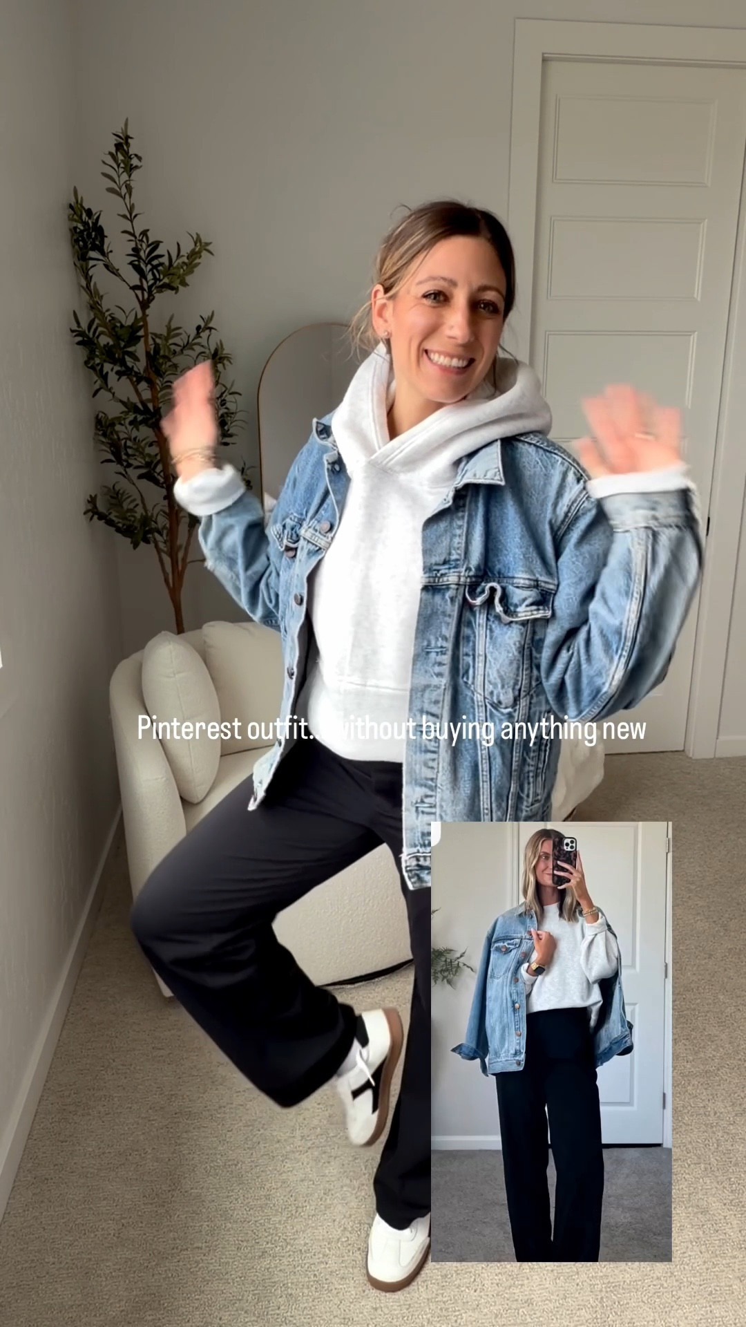 Recreating a Pinterest outfit using pieces already in my closet 🖤

Black wide leg comfy pants + a grey sweatshirt layered with a denim jacket is the perfect easy everyday combo. Add a few accessories and suddenly it looks way more put together.

Proof you don’t always need new clothes to get the Pinterest look—sometimes you just need to shop your own closet first.

Everything linked here if you want to recreate the vibe. 🤍

#LTKootd #LTKgrwm #LTKmomlife