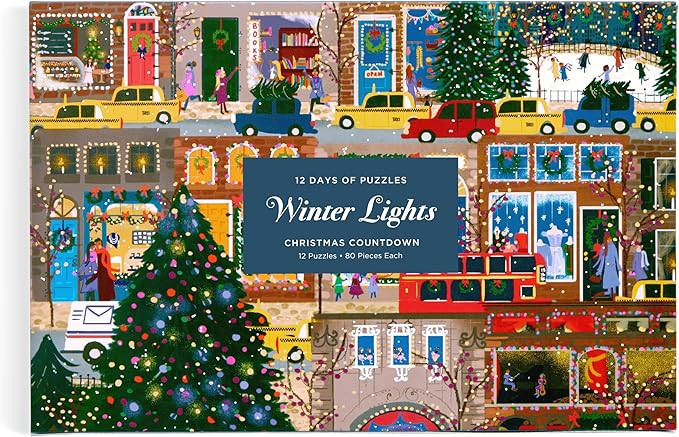 Galison Winter Lights Christmas Countdown – 12 Days of Puzzles Featuring Images of Winter City ... | Amazon (US)