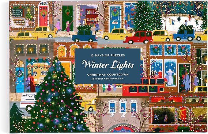 Galison Winter Lights Christmas Countdown – 12 Days of Puzzles Featuring Images of Winter City ... | Amazon (US)
