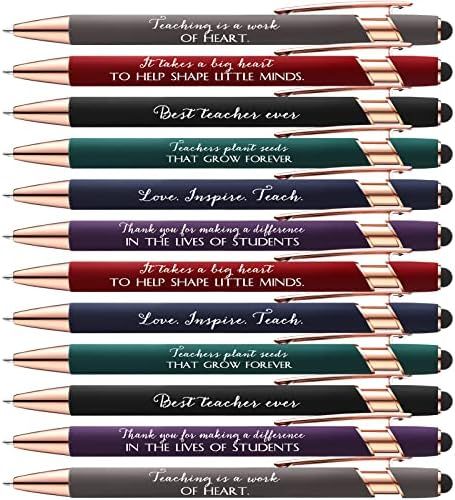 30 Pcs Teacher Pens with Stylus Tip Teacher Appreciation Gift Pens Thanks Teacher Touch Pens Inspira | Amazon (US)