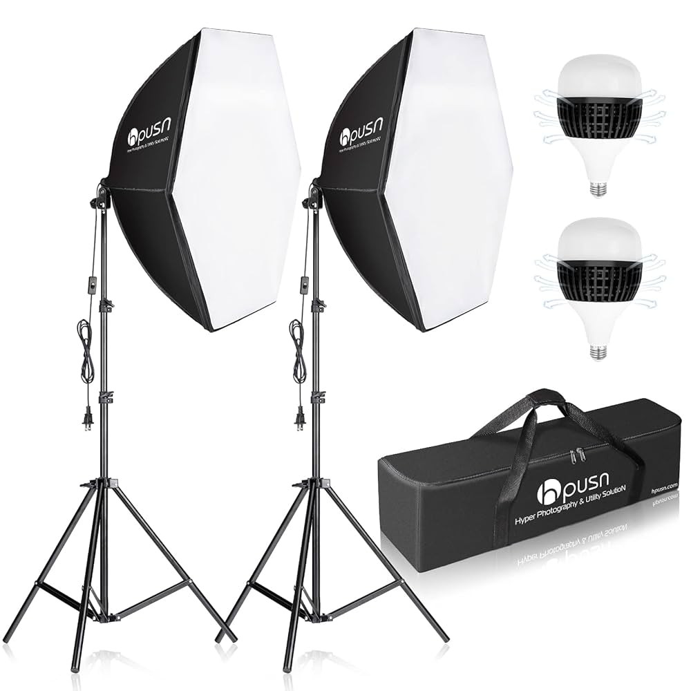HPUSN Softbox Photography Lighting Kit 30"X30" Professional Continuous Lighting System Photo Stud... | Amazon (US)