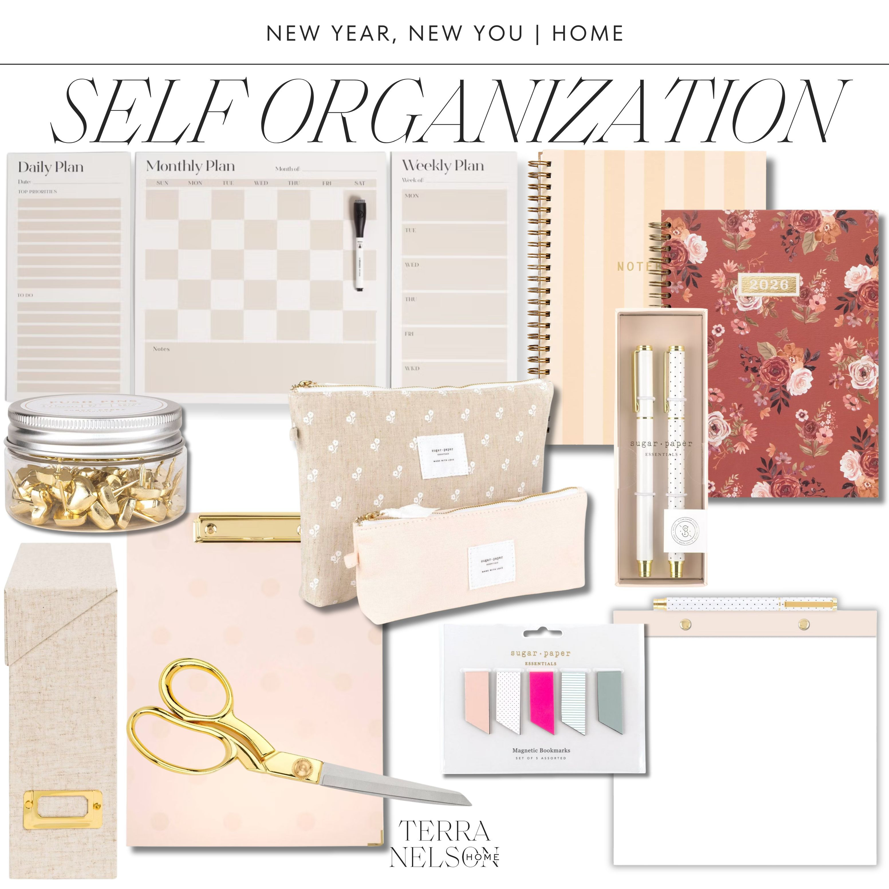 New Year Self-Organization
Aesthetic Planners / Minimalist Daily Planners / Undated Planners / Goal-Setting Journals / Habit Trackers / Linen-Covered Notebooks / Leather-Bound Journals / Desk Organizers / Acrylic Drawer Trays / Pen Holders / File Sorters / Monitor Stands / Desk Lamps / Minimalist Wall Calendars / Dry-Erase Boards / Cork Boards / To-Do List Pads / Weekly Planning Pads / Neutral Storage Bins / Label Makers / Paper Trays / Cable Management Boxes / Laptop Stands / Desk Mats / Home Office Shelving 

 #LTKdayinmylife #LTKSeasonal #LTKHome