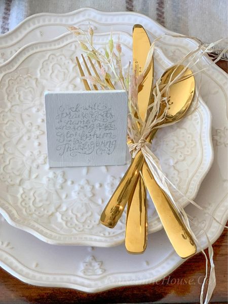 These gorgeous ivory plates (and coordinating dishes) will be perfect for hosting Thanksgiving dinner! Not only are the neutral and perfect for all seasons, they're also dishwasher safe! I've had this set for a few years now, and it's hands down my favorite dishware set! 


The dishware set and gold flatware are the exact items in my styled photo. I've also linked the serving bowl and accessories that coordinate with this dishware set.  I also linked  some elegant amber goblets that I think would be so gorgeous on a fall tablescape!





• Thanksgiving Dinner • Hosting Thanksgiving • Fall Tablescape • Walmart Finds • Budget Decor



#LTKhome #LTKparties