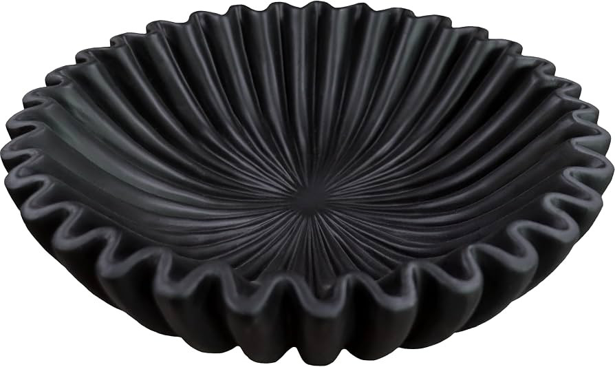 10" Large Decorative Bowl decor, Scalloped Bowls for Modern Home Decor,Ruffle Decor,Stylish Key B... | Amazon (US)