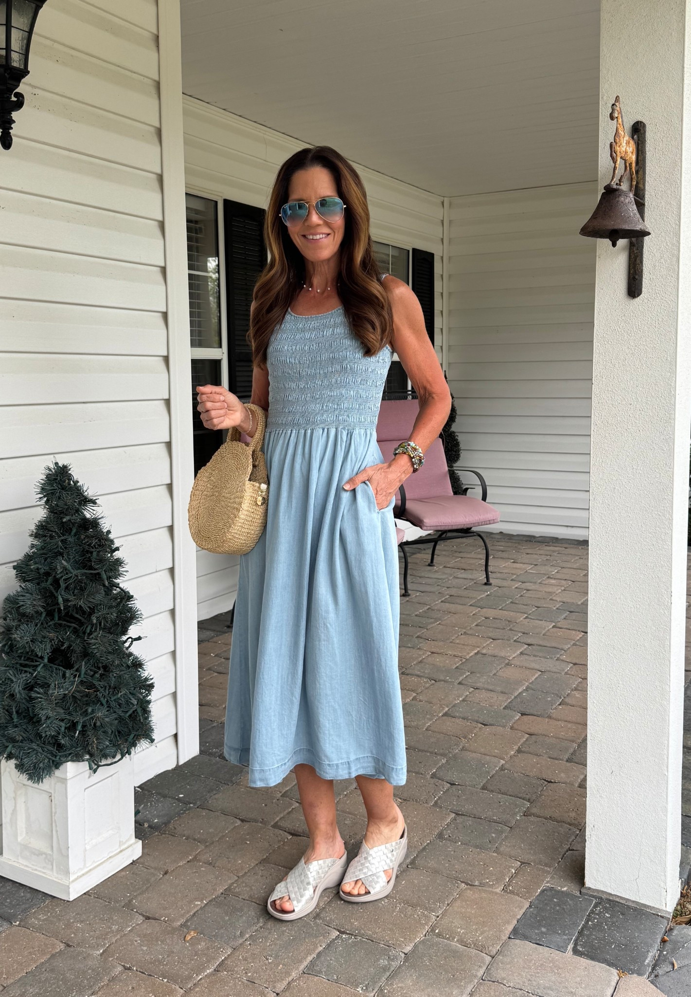 My dress is from CharlieB Collection. Use code EMILYSARMO to save.  