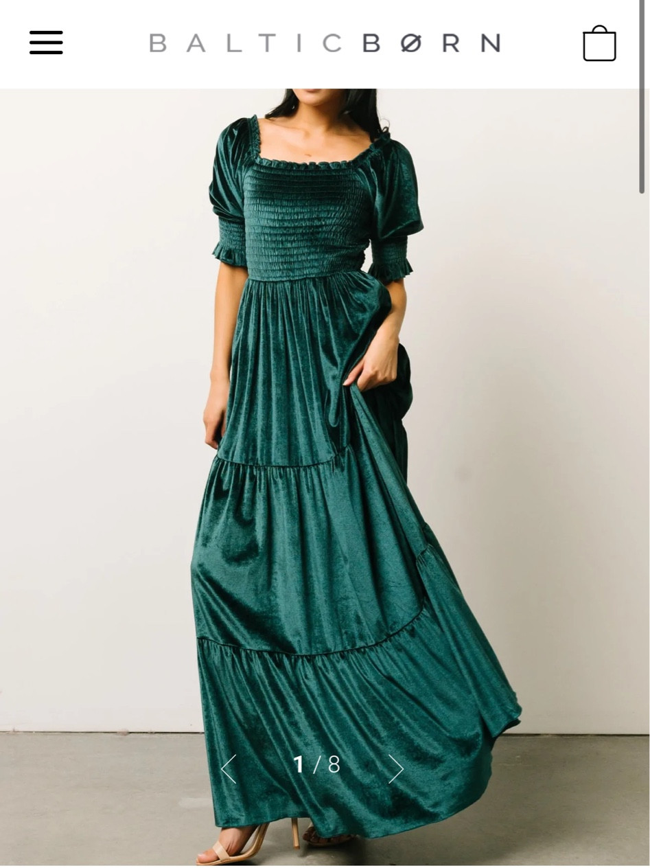 baltic born velvet dresses Wrap  tagged "style-velvet"  and a gathered waist that creates elegant movement through the skirt NWT! Baltic Born Velvet Dress