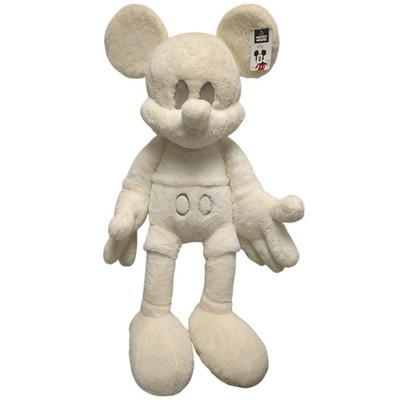 Disney Classic Mickey Mouse MK Monochromatic Jumbo Plush, 40in (Cream) | eBay US