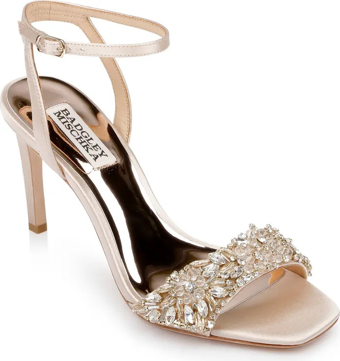 Badgley Mischka Rider Embellished Ankle Strap Sandal (Women) | Nordstrom Rack