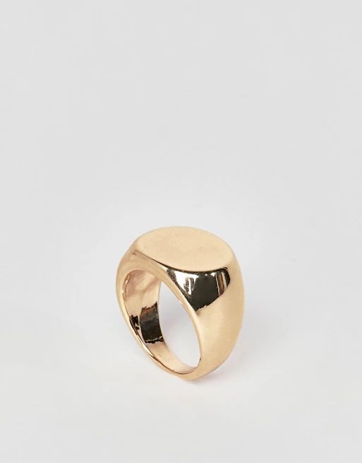 DesignB London Gold Classic Signet Ring | ASOS NL
